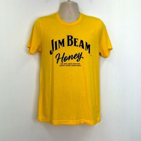 Jim Beam - Honey Jim Beam Real Honey Liqueur Yellow Graphic T Shirt Size Medium - Picture 2 of 11